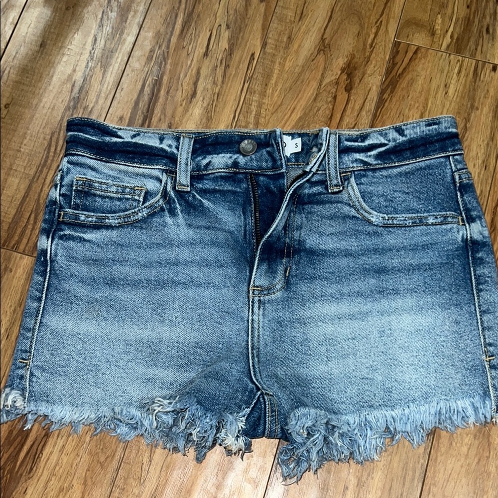 Cello Blue Jean Shorts Distressed Frayed Hem Size Small